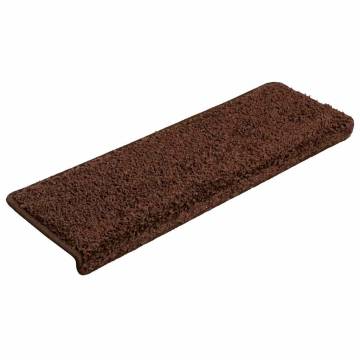 Stair Mats 30 pcs - Non-Slip Brown 65x21x4 cm | HipoMarket