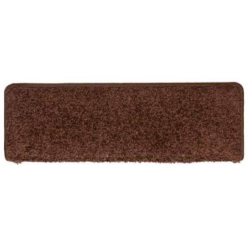 Stair Mats 30 pcs - Non-Slip Brown 65x21x4 cm | HipoMarket