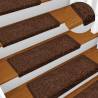 Stair Mats 30 pcs - Non-Slip Brown 65x21x4 cm | HipoMarket