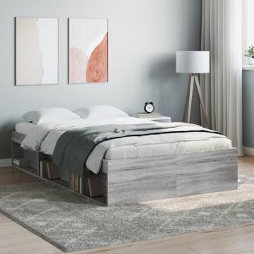 Grey Sonoma Bed Frame 120x200 cm - Modern & Durable Design