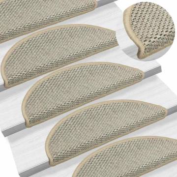 Stair Mats Self-Adhesive Sisal-Look | 30 pcs Light Green