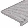 Self-Adhesive Stair Mats - 30 Pcs Sisal-Look Platina