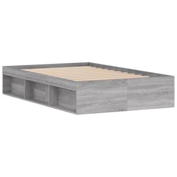 Grey Sonoma Bed Frame 120x200 cm - Modern & Durable Design