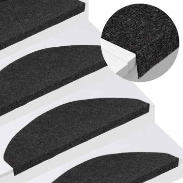 Self-Adhesive Stair Mats - 30 Pcs Black - Slip Resistant & Stylish