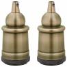 Lamp Holders 2 pcs Bronze E27 - Stylish Vintage Lighting