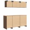 6 pcs Brown Oak Garage Cabinets - Durable, Stylish Storage