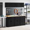  Garage Cabinets 6 pcs Black Engineered Wood Colour black Quantity in Package 1 Model with doors 