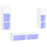 6 Piece TV Wall Units with LED - Stylish Storage Solution