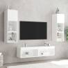 6 Piece TV Wall Units with LED - Stylish Storage Solution