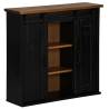 HALDEN 2 Sliding Door Hanging Cabinet - Black Pine Storage