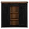 HALDEN 2 Sliding Door Hanging Cabinet - Black Pine Storage