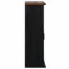 HALDEN 2 Sliding Door Hanging Cabinet - Black Pine Storage