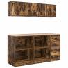 Garage Cabinets 6 pcs Smoked Oak Engineered Wood | HIPO Market