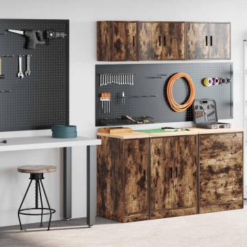 Garage Cabinets 2 pcs Smoked Oak - Durable & Stylish Storage