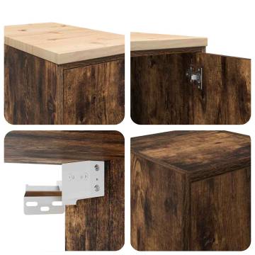 Garage Cabinets 2 pcs Smoked Oak - Durable & Stylish Storage