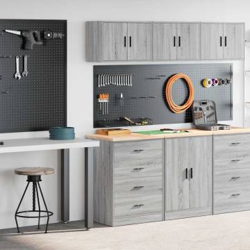 Garage Cabinets 2 pcs Grey Sonoma | Durable & Versatile Storage