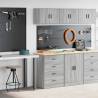  Garage Cabinets 2 pcs Grey Sonoma Engineered Wood Colour grey sonoma Size 60 x 51 x 85 cm Quantity in Package 1 Model 4 drawers 