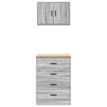 Garage Cabinets 2 pcs Grey Sonoma | Durable & Versatile Storage