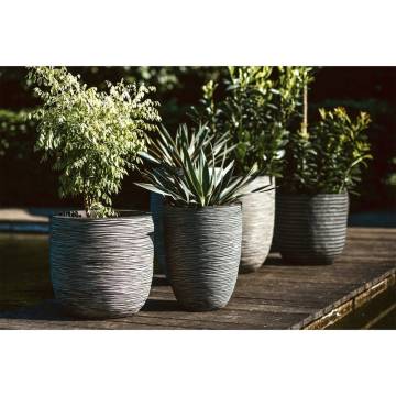 Capi Egg Planter Nature Rib 43x41cm Anthracite | Hipomarket