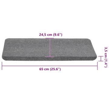 Self-Adhesive Stair Mats - 30 Pcs Grey | HipoMarket