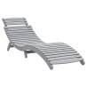 Sun Loungers Set - 2 pcs with Table in Grey Acacia Wood