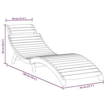 Sun Loungers Set - 2 pcs with Table in Grey Acacia Wood