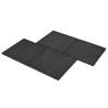 Fall Protection Tiles - 24 Rubber Tiles 50x50x3 cm Black