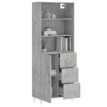 Highboard Concrete Grey - Stylish & Durable Storage Solution