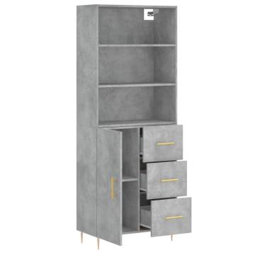 Highboard Concrete Grey - Stylish & Durable Storage Solution