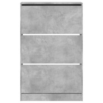 Shoe Cabinet Concrete Grey 80x21x125.5 cm - Hipomarket