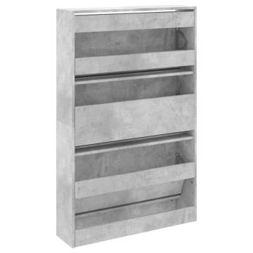 Shoe Cabinet Concrete Grey 80x21x125.5 cm - Hipomarket