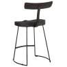 Stylish Black Bar Stools - 2 pcs Solid Mango Wood | HipoMarket