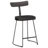 Stylish Black Bar Stools - 2 pcs Solid Mango Wood | HipoMarket