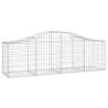 Arched Gabion Baskets 2 pcs - Durable Galvanised Iron | HipoMarket