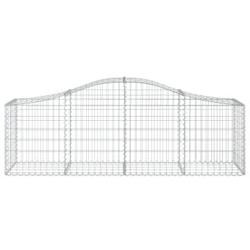 Arched Gabion Baskets 2 pcs - Durable Galvanised Iron | HipoMarket