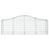 Arched Gabion Baskets 2 pcs - Durable Galvanised Iron | HipoMarket