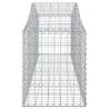 Arched Gabion Baskets 2 pcs - Durable Galvanised Iron | HipoMarket