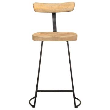 Bar Stools 2 pcs Solid Wood Mango - Modern & Durable Design