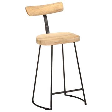 Bar Stools 2 pcs Solid Wood Mango - Modern & Durable Design