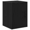 Garage Wall Cabinet Black - Durable Engineered Wood Storage