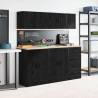 Garage Wall Cabinet Black - Durable Engineered Wood Storage