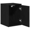 Garage Wall Cabinet Black - Durable Engineered Wood Storage