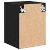 Garage Wall Cabinet Black - Durable Engineered Wood Storage