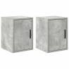 Garage Wall Cabinets - 2 pcs Concrete Grey Engineered Wood