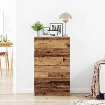 Old Wood Sideboard - 60x35x98.5 cm Engineered Wood Storage