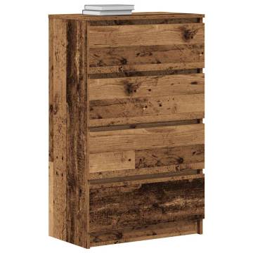 Old Wood Sideboard - 60x35x98.5 cm Engineered Wood Storage