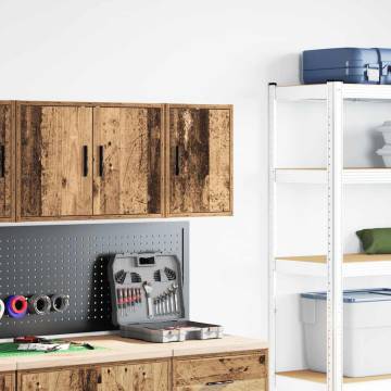 Garage Wall Cabinet - Old Wood, Durable Engineered Wood | HipoMarket