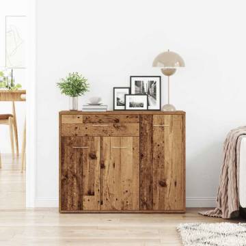 Stylish Old Wood Sideboard - 88x30x70 cm | HipoMarket UK