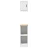 White Engineered Wood Garage Cabinets - 2 pcs Set