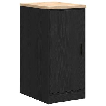 Garage Cabinets 2 pcs - Black Engineered Wood | HipoMarket